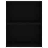 2-Tier Book Cabinet Black 60x30x76.5 cm Engineered Wood 800964