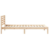 Bed Frame with Headboard Brown 90 x 220 cm Solid Pine Wood 872326