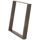 Dining Table Legs U-Shaped 2 pcs Natural Steel 80x cm Steel 4012799