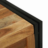 Storage Box Brown and Black 80 x 50 x 50 cm Acacia Wood 4016747