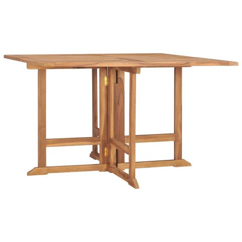 ZNTS Folding Garden Dining Table 110x110x75 cm Solid Wood Teak 318481