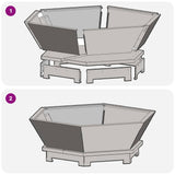 Fire Pit Black 75 x 75 x 28 cm Steel 858996