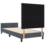 ZNTS Dark Grey Velvet Bed Frame 90x200 cm 3344982