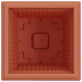 Square Flower Pot 24 pcs Brick Red 38 x 38 x 30 cm Plastic 42020346
