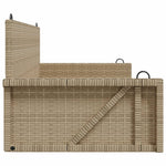 Swing Bench Beige 119x56x48 cm Poly Rattan 365628