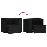 Wall-mounted Bedside Cabinets 2 pcs Black 45x30x35 cm 848314