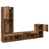 TV Wall Units with LED Strip Lights Old Wood Engineered Wood 3402947