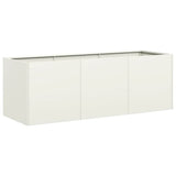 Planter White 120x40x40 cm Cold-rolled Steel 860676