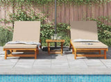 Sun Lounger 2 pcs Solid Acacia Wood Brown 3325196