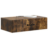 Wall-Mounted Side Table Smoked Oak 59 x 34.5 x 17 cm 898660