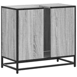 Bathroom Sink Cabinet Grey Sonoma 65x33x60 cm Engineered Wood 849287