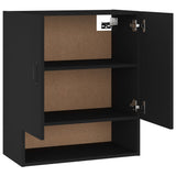 ZNTS Wall Cabinet Black 60x31x70 cm Engineered Wood 812880