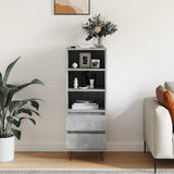 Highboard Concrete Grey 40x36x110 cm Engineered Wood 831512