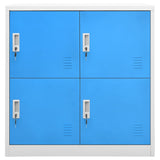 Locker Cabinets 5 pcs Light Grey and Blue 90x45x92,5 cm Steel 3095228