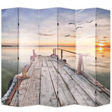 Folding Room Divider 228x170 cm Lake 245884