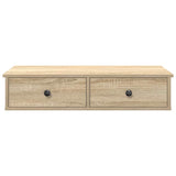 ZNTS Wall Shelf with Drawers Sonoma Oak 80x31x17 cm Engineered Wood 859952