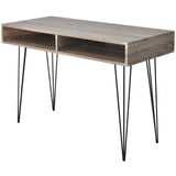 Desk with 2 Compartments Grey 20136