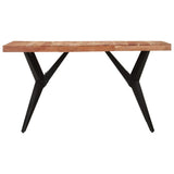 Dining Table Black 140x70x76 cm Solid Wood Acacia 351640