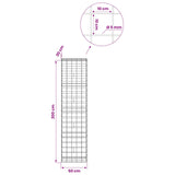 Gabion with 5 mm Wire and 10x10 cm Mesh 50x30x200 cm 3465163