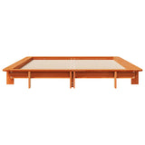 Bed Frame without Mattress Wax Brown 140x190 cm Solid Wood Pine 850673