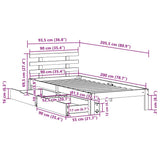 Bed Frame with Drawers without Mattress 90x200 cm 3302004