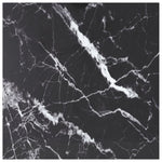 ZNTS Table Top Black 70x70 cm 6 mm Tempered Glass with Marble Design 322272