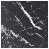 ZNTS Table Top Black 70x70 cm 6 mm Tempered Glass with Marble Design 322272