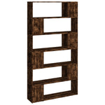Book Cabinet/Room Divider Smoked Oak 100x24x188 cm 3187603
