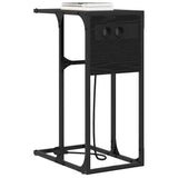 Bedside Cabinet Black Oak 41.5 x 26 x 60.5 cm Engineered Wood 859600