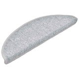 Stair Mats 20 pcs 56x17x3 cm Light Grey Half Round 3365784