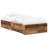 Bed Frame with Storage Old Wood 80 x 200 cm Engineered Wood 3429528