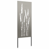 Garden Privacy Screen Floral Rusty 50 x 140 cm Weathering Steel 876314