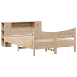 ZNTS Bed Frame without Mattress 160x200 cm Solid Wood Pine 3323293