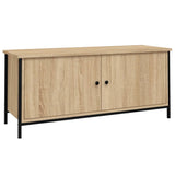TV Cabinet with Doors Sonoma Oak 102x35x45 cm Engineered Wood 826291