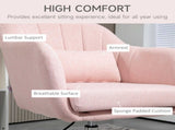Swivel Linen Fabric Accent Chair for Living Room Contemporary Vanity Armchair with Adjustable Height T3398P342265