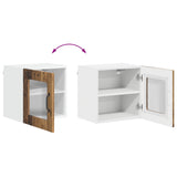 Wall Glass Cabinet LUCCA Old Wood 40 x 31 x 40 cm 884850