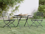 Garden Dining Set Anthracite Expanded metal mesh Small Foldable 3084715