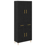 Highboard Black Oak 69.5 x 34 x 180 cm Engineered Wood 3416125