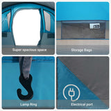Family Tent with Roof Blue and Grey 576 x 325 x 213 cm 4100683