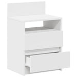 ZNTS Bedside Cabinet with 2 Drawers White 40x33x60 cm 858560