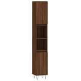 ZNTS 3 Piece Bathroom Cabinet Set Brown Oak Engineered Wood 3187796