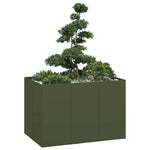 ZNTS Planter Olive Green 120x80x80 cm Steel 860790