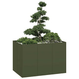 Planter Olive Green 120x80x80 cm Steel 860790