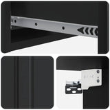 Wall-Mounted Side Table Black 59 x 34.5 x 17 cm Engineered Wood 898316