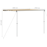 Camper & Caravan Awning 3x2.5x2.15 m Beige 148142