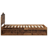 Bed Frame with Headboard Old Wood 90 x 200 cm Solid Pine Wood 3413360