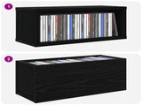 CD Storage Rack 4 pcs Black Oak 40 x 17 x 17 cm Engineered Wood 8012711