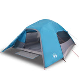Camping Tent Dome 4-Person Blue Waterproof 94720