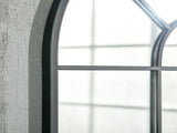 Arched Wall Mirror Modern, 91 x 60 cm, Window Style for Living Room, Bedroom, Sleek Design, Black T3398P329576