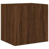 TV Wall Cabinets with LED Lights 2 pcs Brown Oak 40.5x35x40 cm 837259